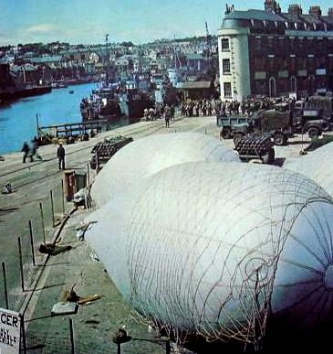 Barrage Balloon being prepared for flight.