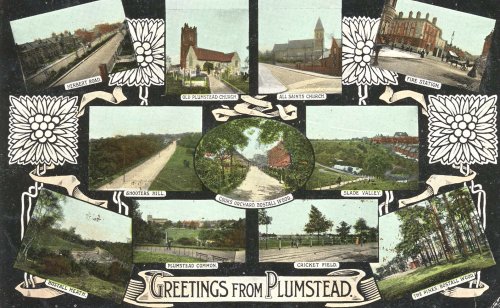 Postcard of various views of Plumstead,
c.1913