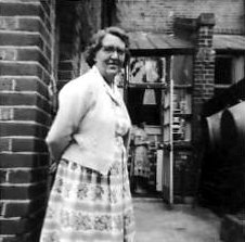 Chris' Aunt Winifred Kempton, with Ann Bowman in the background,at 8 Ennis Road, around 1958